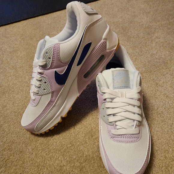 Nike Shoes - Nike Women's Air Max 90 Shoes in White/Lapis Blue (NIB)